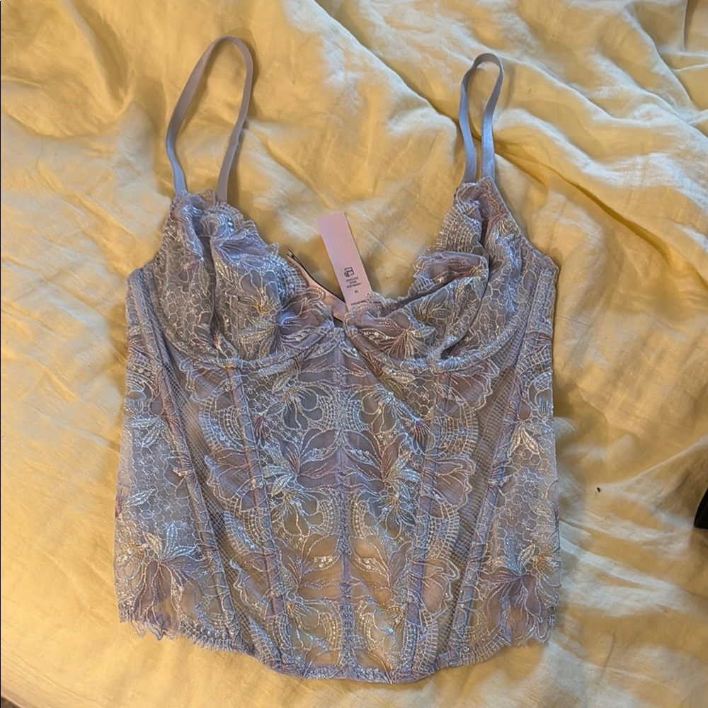 NWT Lace Floral Corset Top Victoria Secret